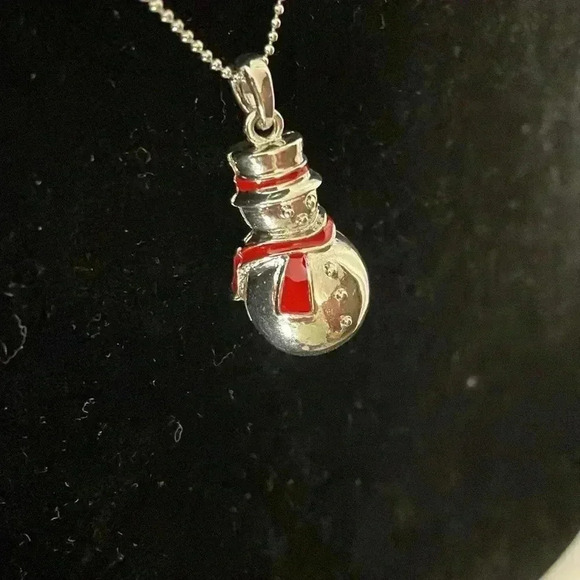 Lauren-Spencer Silver Color Snowman 16”-19” Necklace - Picture 4 of 9